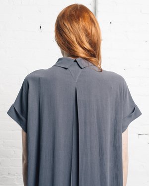 7115 by Szeki Signature Maxi Shirtdress - Grey 7115 by Szeki Signature Maxi Shirtdress - Grey