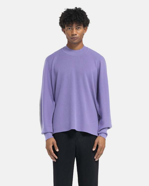 HOMME PLISSE ISSEY MIYAKE Framework Knit Mockneck - Purple