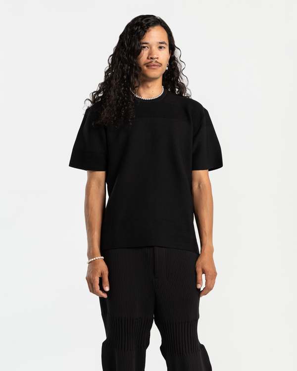 CFCL GARTER CREW NECK TEE サイズ3 CFCL GARTER CREW NECK TEE BLACK サイズ3