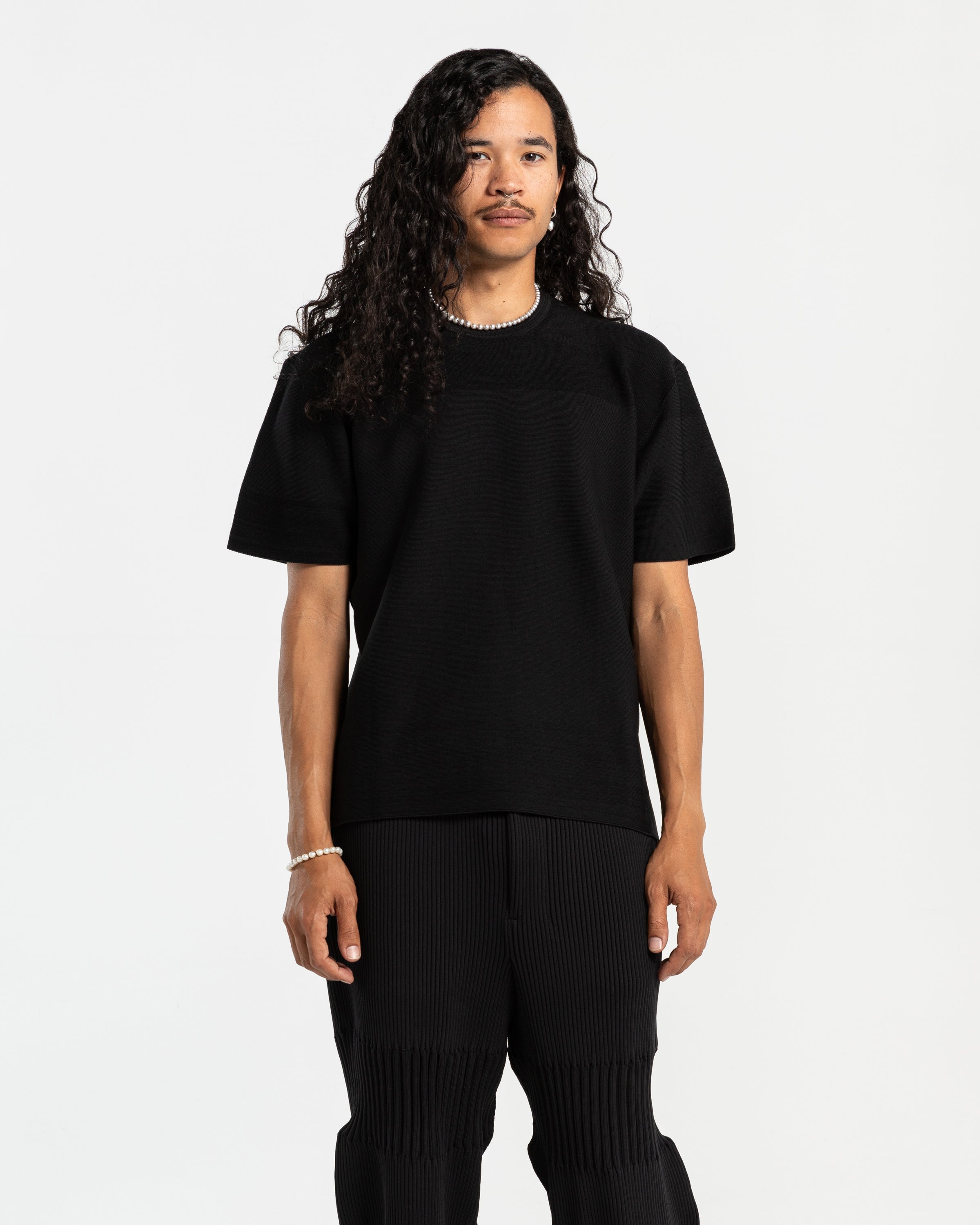 CFCL Garter Crewneck Tee 3 - Black | Garmentory