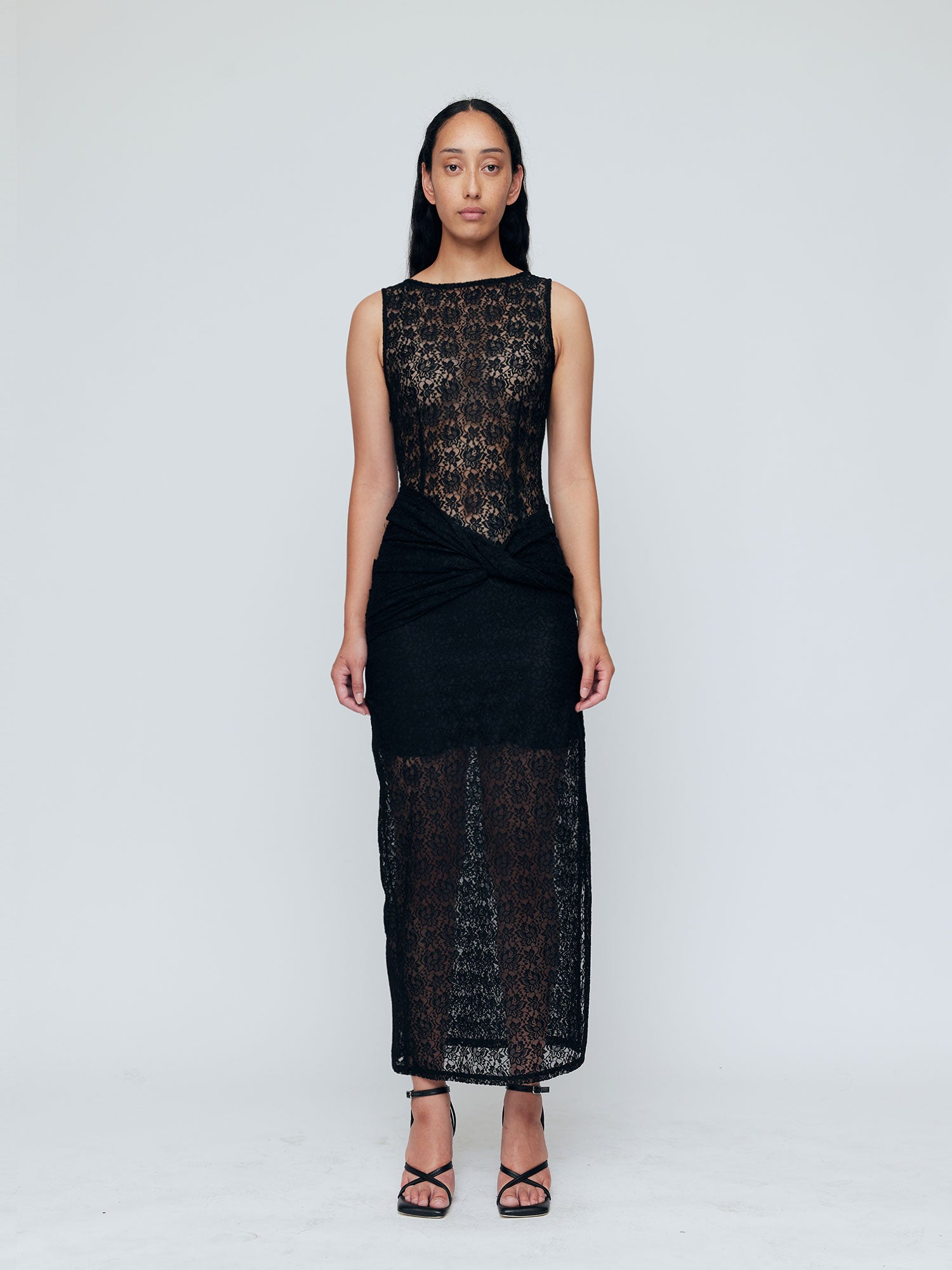 Wynn Hamlyn Margot Lace Maxi Dress - Black | Garmentory