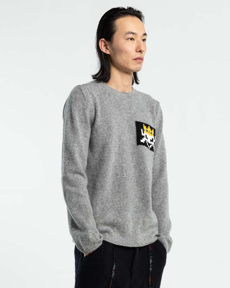 Comme des Garçons Knit Invader Sweater - Grey | Garmentory