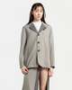 LUKEWARMPEOPLE Layered Blazer - Grey - Thumbnail 1