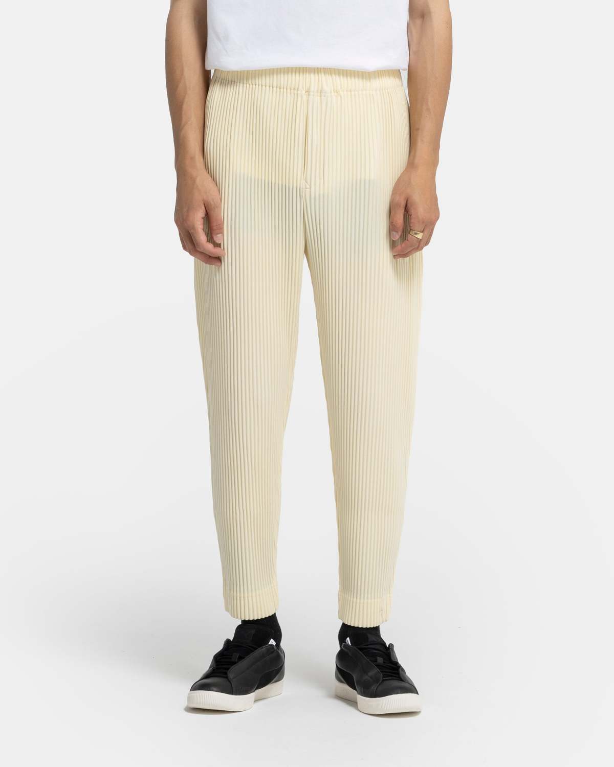 HOMME PLISSE ISSEY MIYAKE MC July Pants - Light Yellow | Garmentory