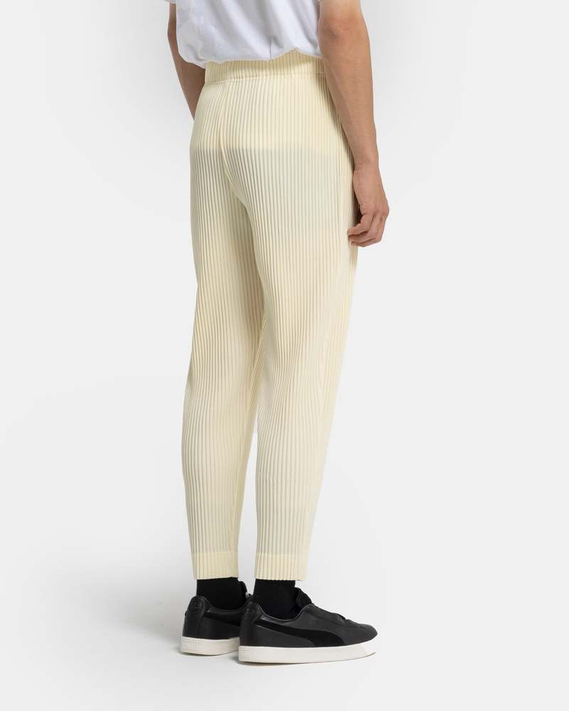 新製品情報も満載 July MC MIYAKE ISSEY PLISSE HOMME Pants Yellow Light - パンツ