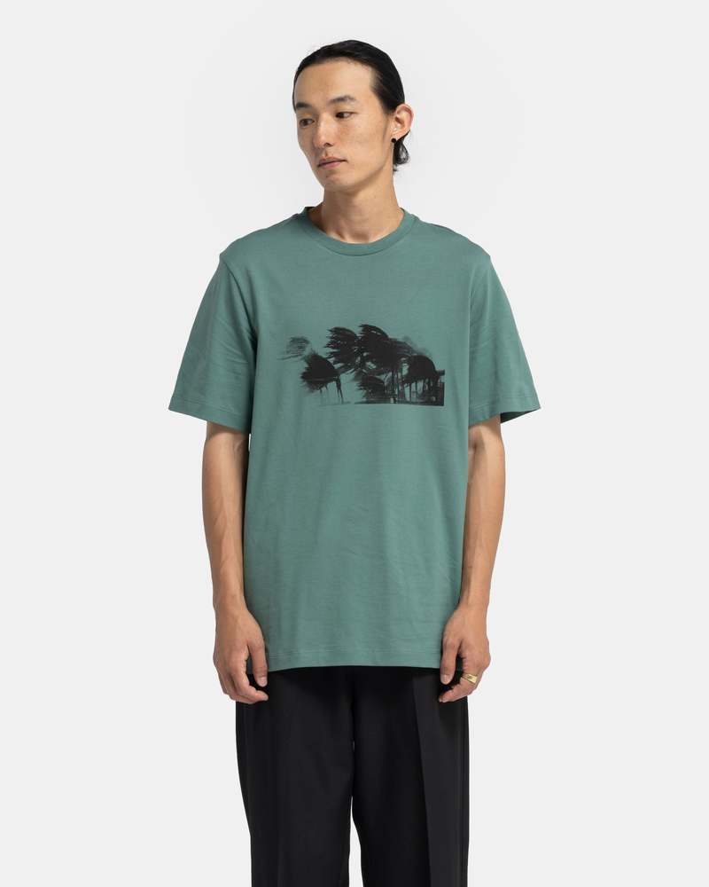 ★OAMC★ Palms Graphic Man to Man Black 23A28OAJ15COT0091000 OAMC Palms T-Shirt - Pine | Garmentory