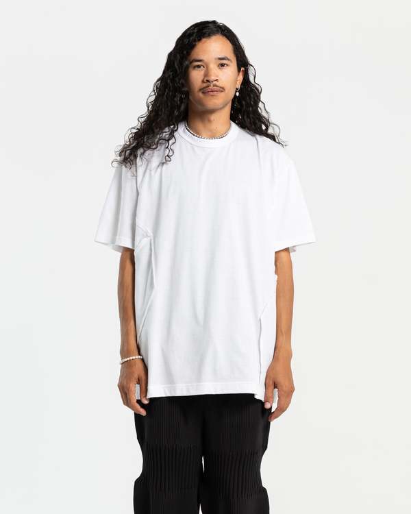 comme des garçons homme plus Panel Seam T-Shirt - White | Garmentory