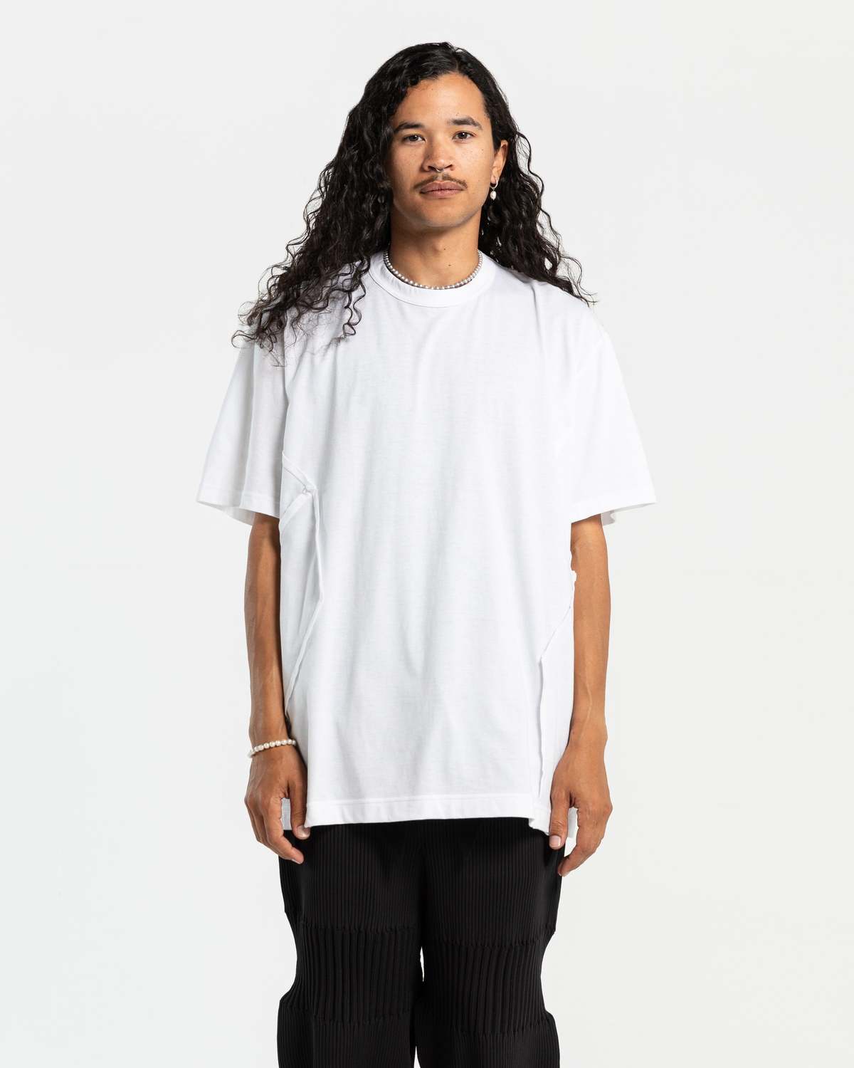 comme des garçons homme plus Panel Seam T-Shirt - White | Garmentory