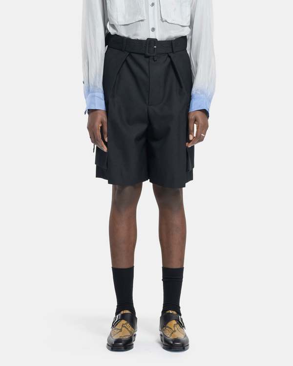 24SS DRIES VAN NOTEN｜Piers Bis Shorts Dries Van Noten Piers Bis Shorts - Black | Garmentory