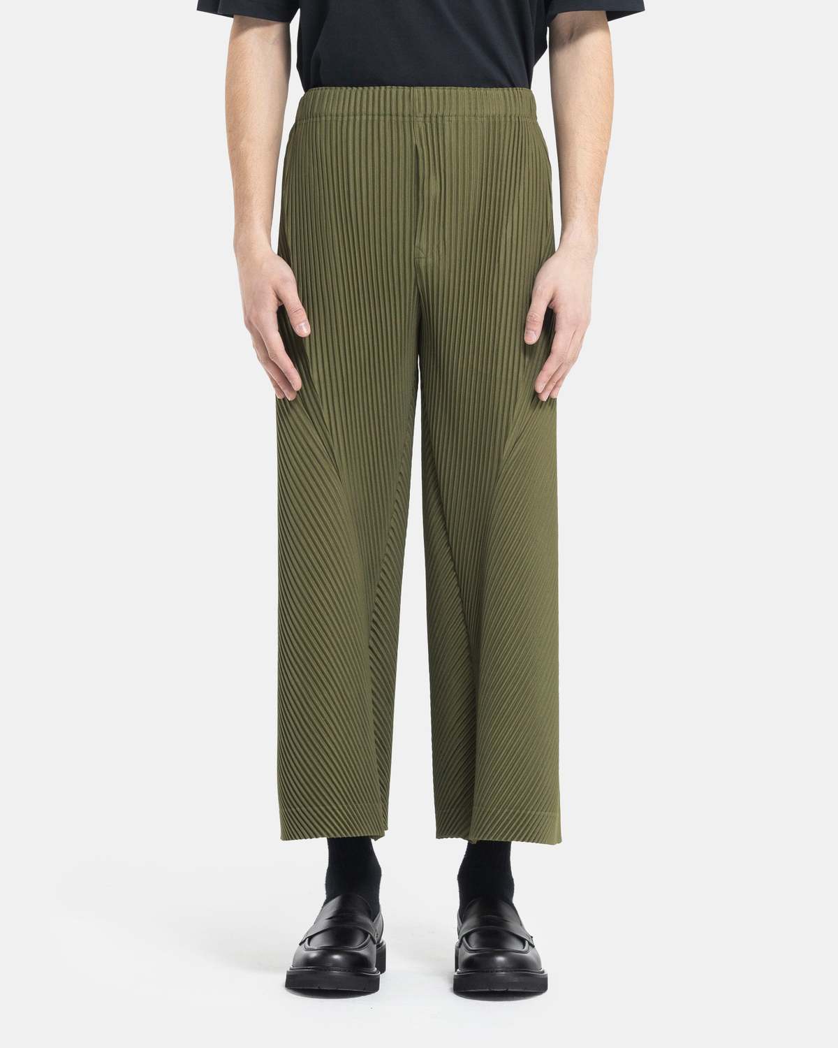 HOMME PLISSE ISSEY MIYAKE Pleats Bottoms 2 - Moss Khaki | Garmentory