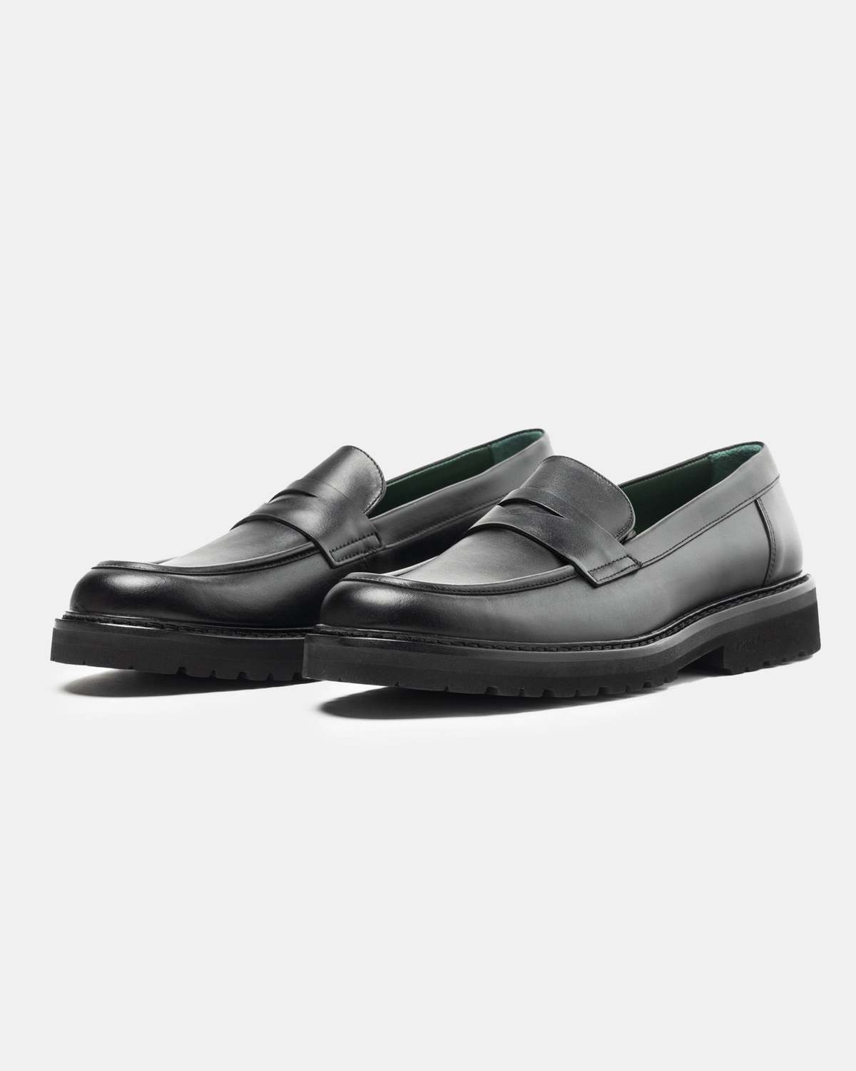 Vinny's Richee Penny Loafer - Black | Garmentory