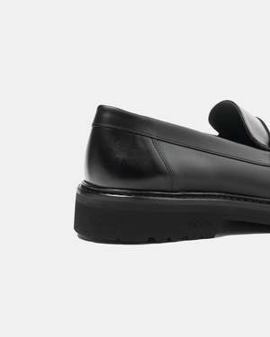 Vinny's Richee Penny Loafer - Black | Garmentory