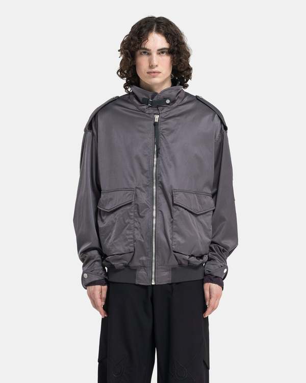 Acne Studios Satin Jacket - Mid Grey