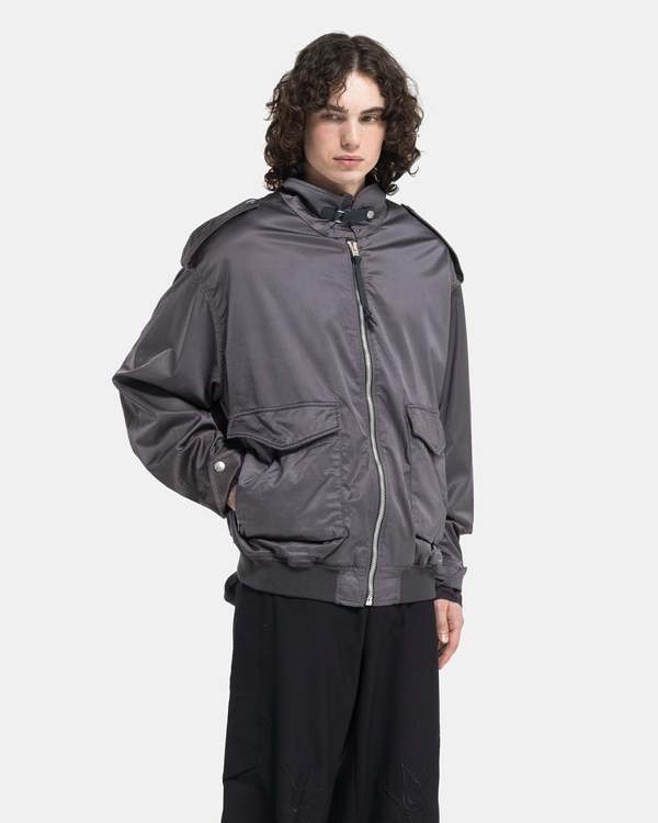 Acne Studios Satin Jacket - Mid Grey | Garmentory