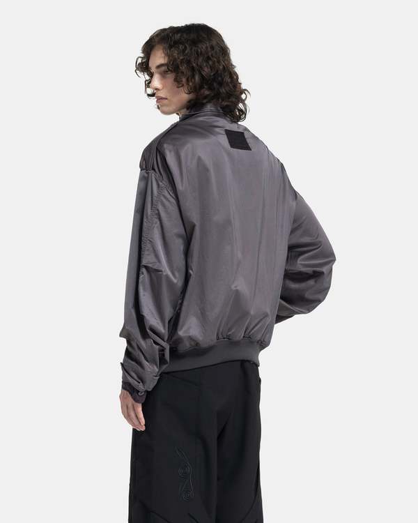 Acne Studios Satin Jacket - Mid Grey | Garmentory