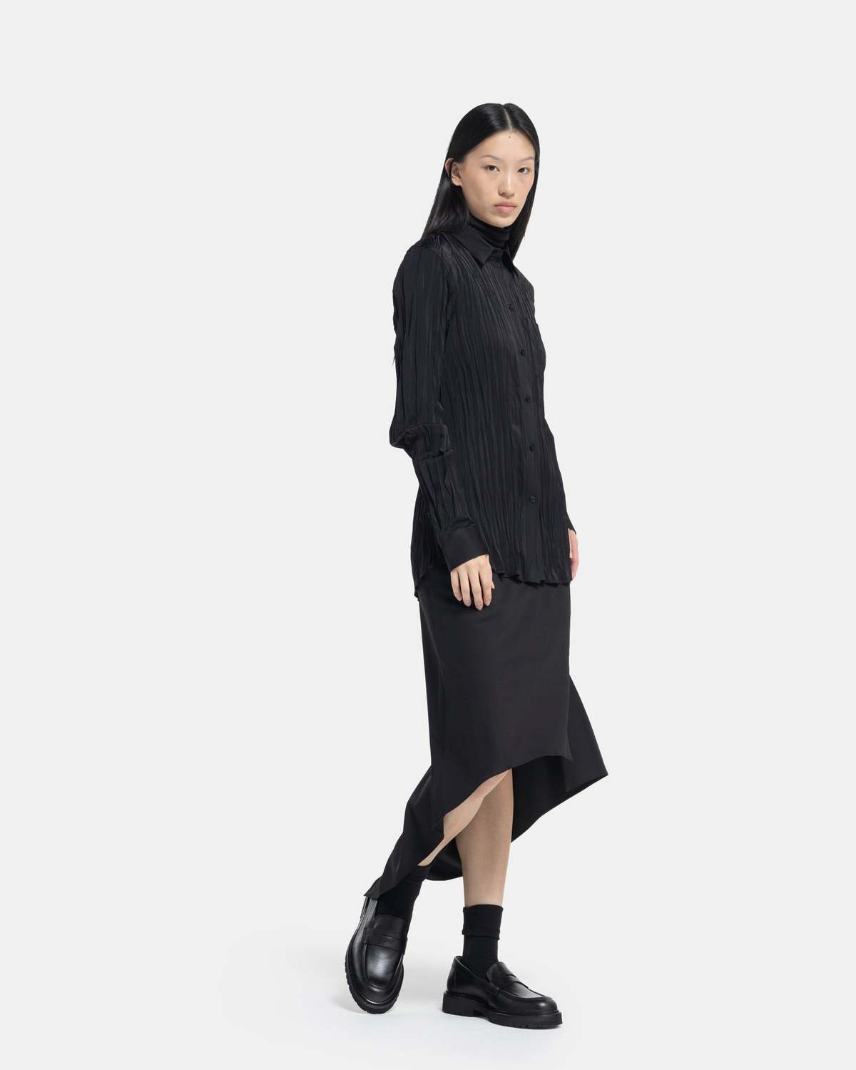 Helmut Lang Scarf Hem Skirt - Black | Garmentory