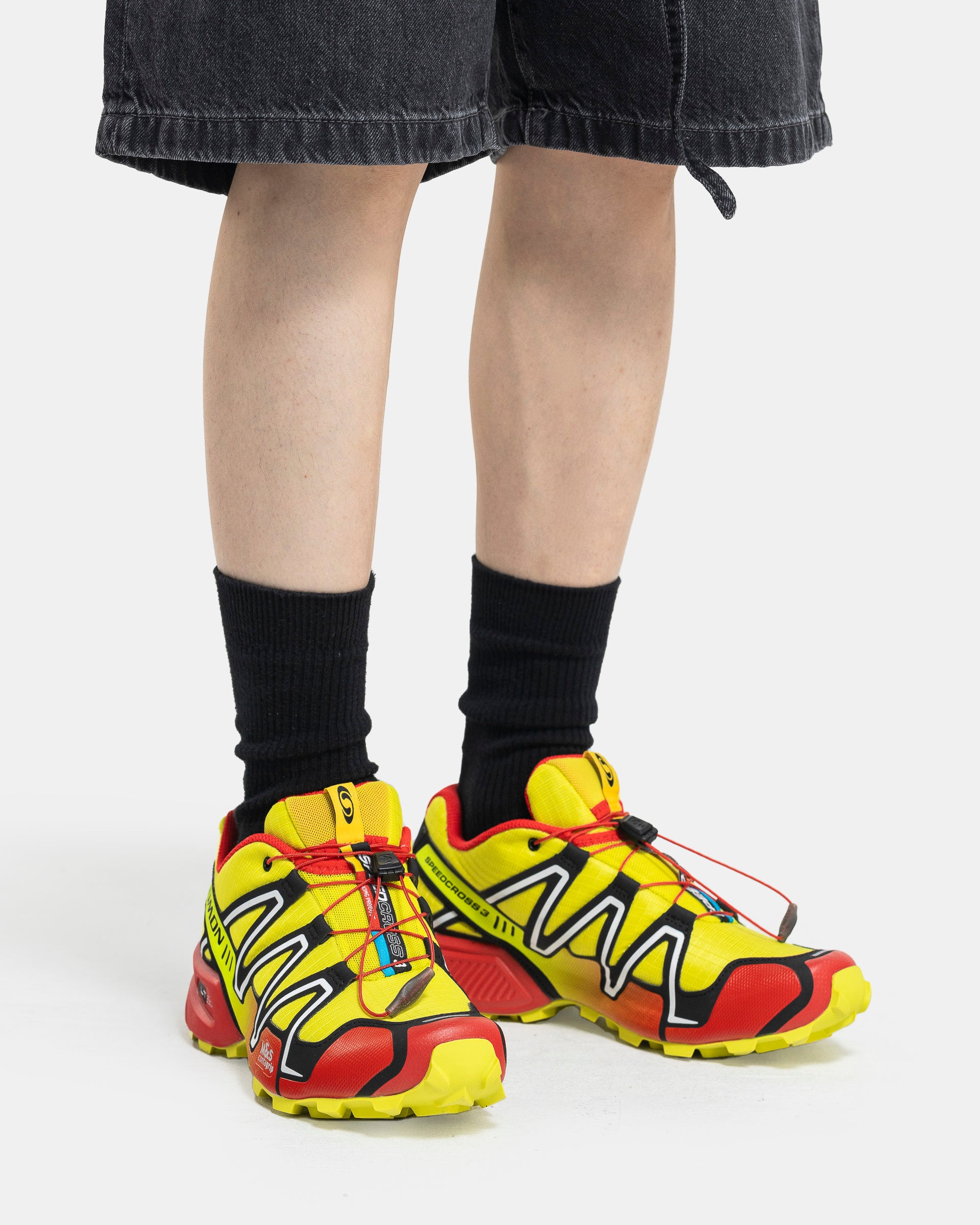SALOMON SPEEDCROSS 3 Shoes - Sulphur/High Risk Red/Black