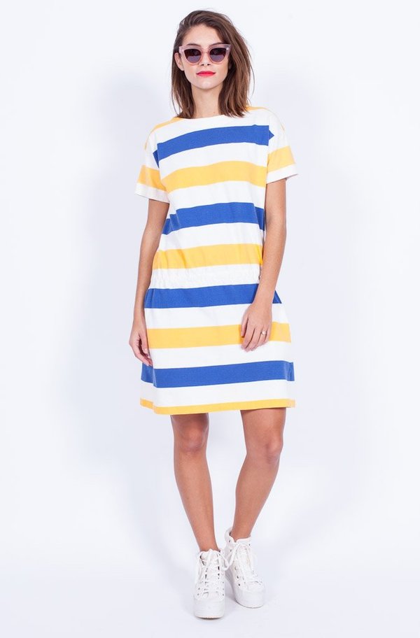 Yo Vintage! Stripe Cotton Dress - Small/Med Yo Vintage! Stripe Cotton Dress - Small/Med