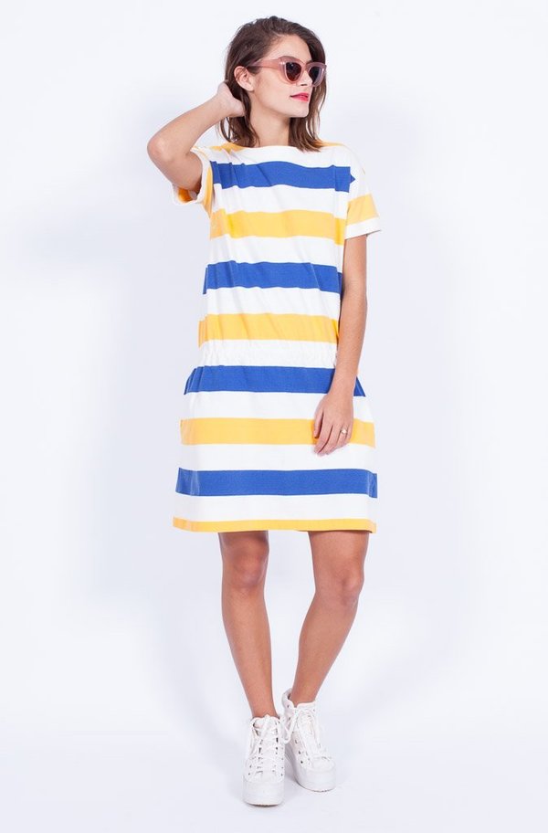 Yo Vintage! Stripe Cotton Dress - Small/Med Yo Vintage! Stripe Cotton Dress - Small/Med