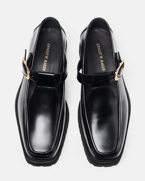 Ernest W. Baker T Bar Loafers - Black | Garmentory