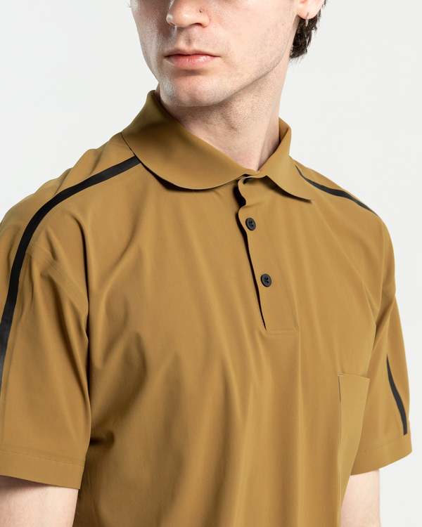 トップス GR10K ULTRASOUND L/S IMITATION TAPEDPOLO Gr10k Taped Ultrasound Polo Shirt In Black - 50% Off