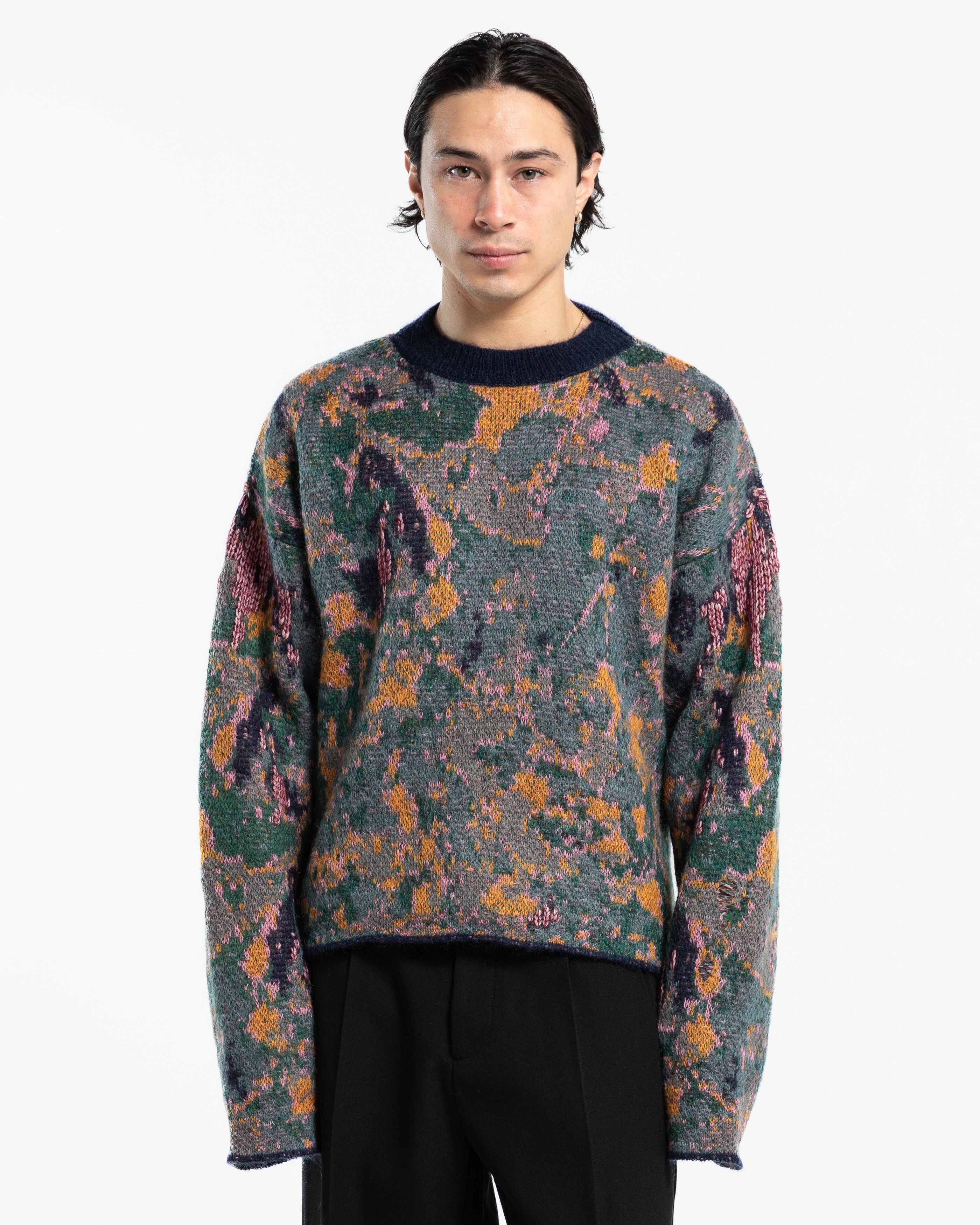 トップス namacheko 22aw TILGATH CREWNECK Namacheko Tilgath Crewneck - Navy | Garmentory