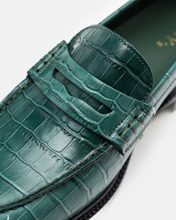NWOB Vinny’s Men\'s Green Loafers Vinny main image 3