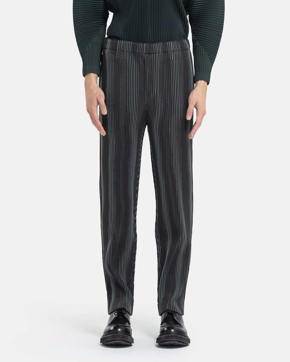 HOMME PLISSE ISSEY MIYAKE Tweed Pleated Pants - Brown | Garmentory