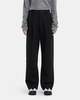 LUKEWARMPEOPLE Woollen Pleat Pants - Black - Thumbnail 1