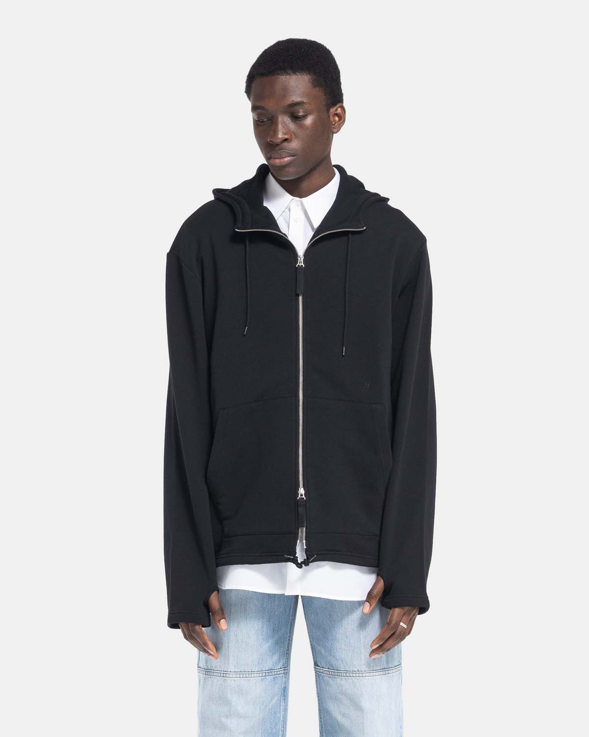 Helmut Lang Zip Hoodie - Black | Garmentory