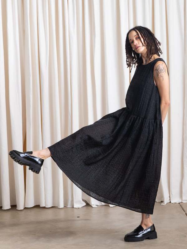 Ali Golden Drop Waist Tank Dress - Black | Garmentory Ali Golden Drop Waist Tank Dress - Black | Garmentory