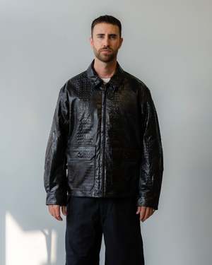 Engineered Garments G8 Alligator Embossed Fake Leather Jacket