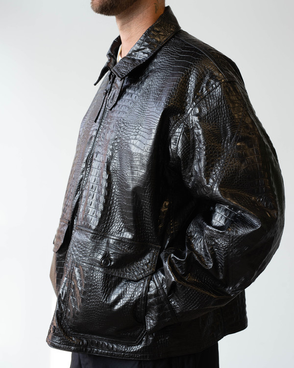 Engineered Garments G8 Alligator Embossed Fake Leather Jacket