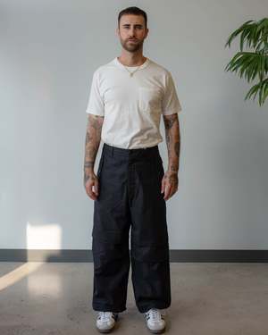 Engineered Garments Cotton Brushed HB Over Pant - Black | Garmentory