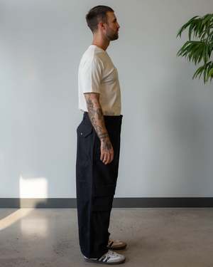Engineered Garments Cotton Brushed HB Over Pant - Black | Garmentory