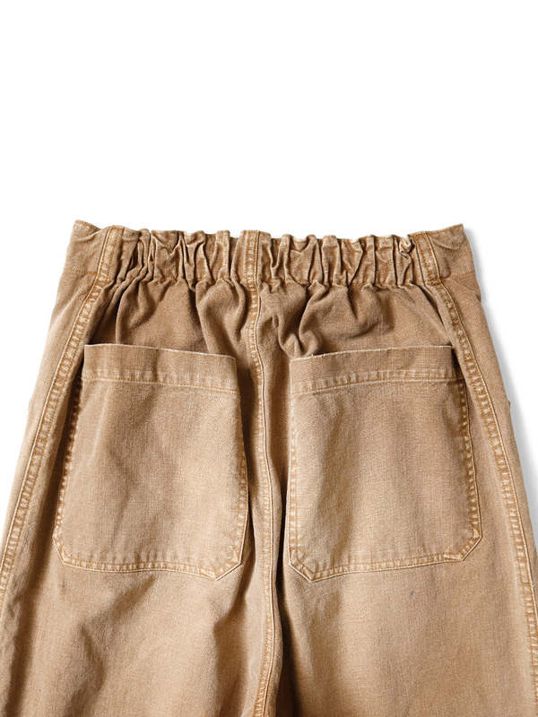 Kapital Canvas W Knee EASY Baggy BANANA Patch Remake Pants - GOLD