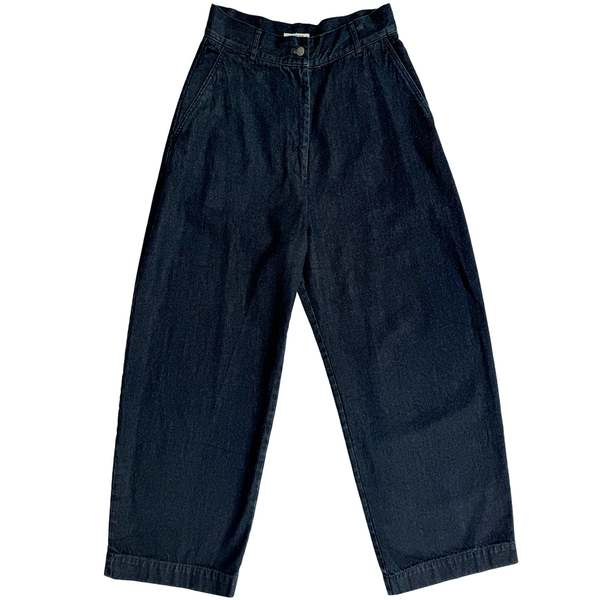 Ali Golden Loose Barrel Pant - Dark Denim