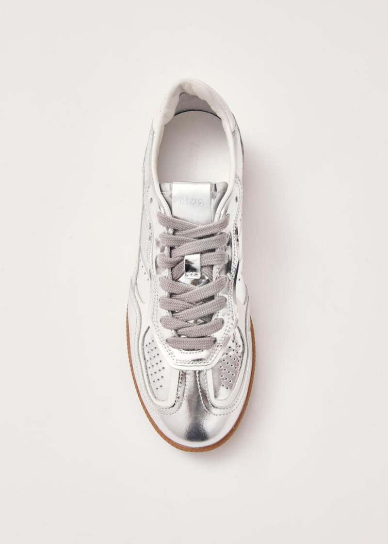 ミルク l09l47 Tb.490 Rife Shimmer Silver Cream Leather Sneakers | ALOHAS