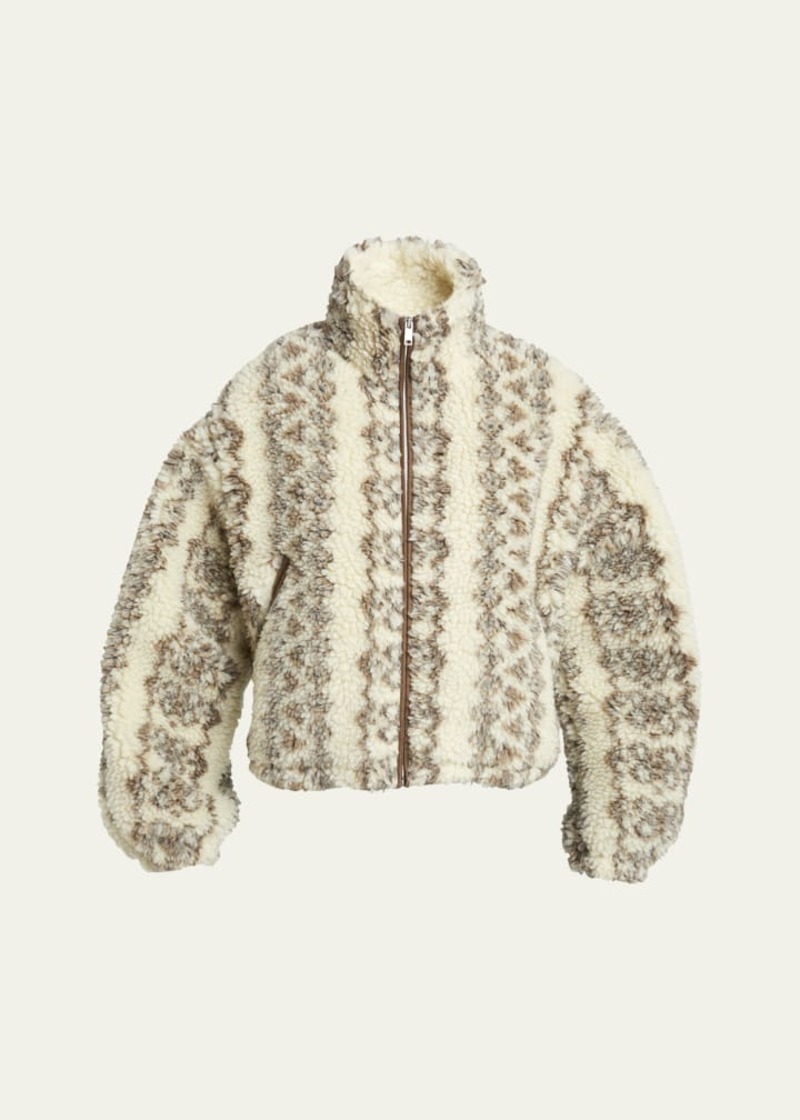 isabel marant etoile Mackensy Jacket - Ecru/Brown | Garmentory