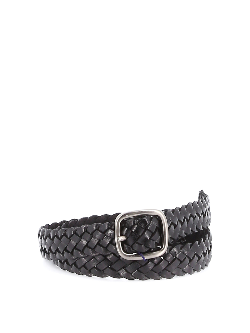 Anderson's Leather Braid Belt - Black