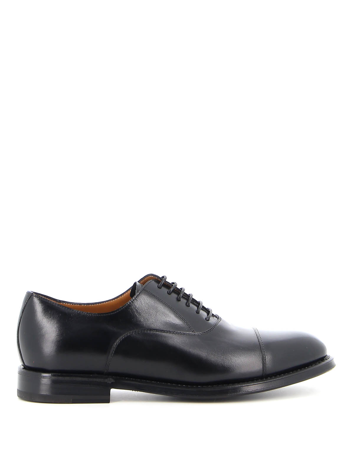 Oxford Calzature Barrett Black Oxford Shoe In Black Brushed