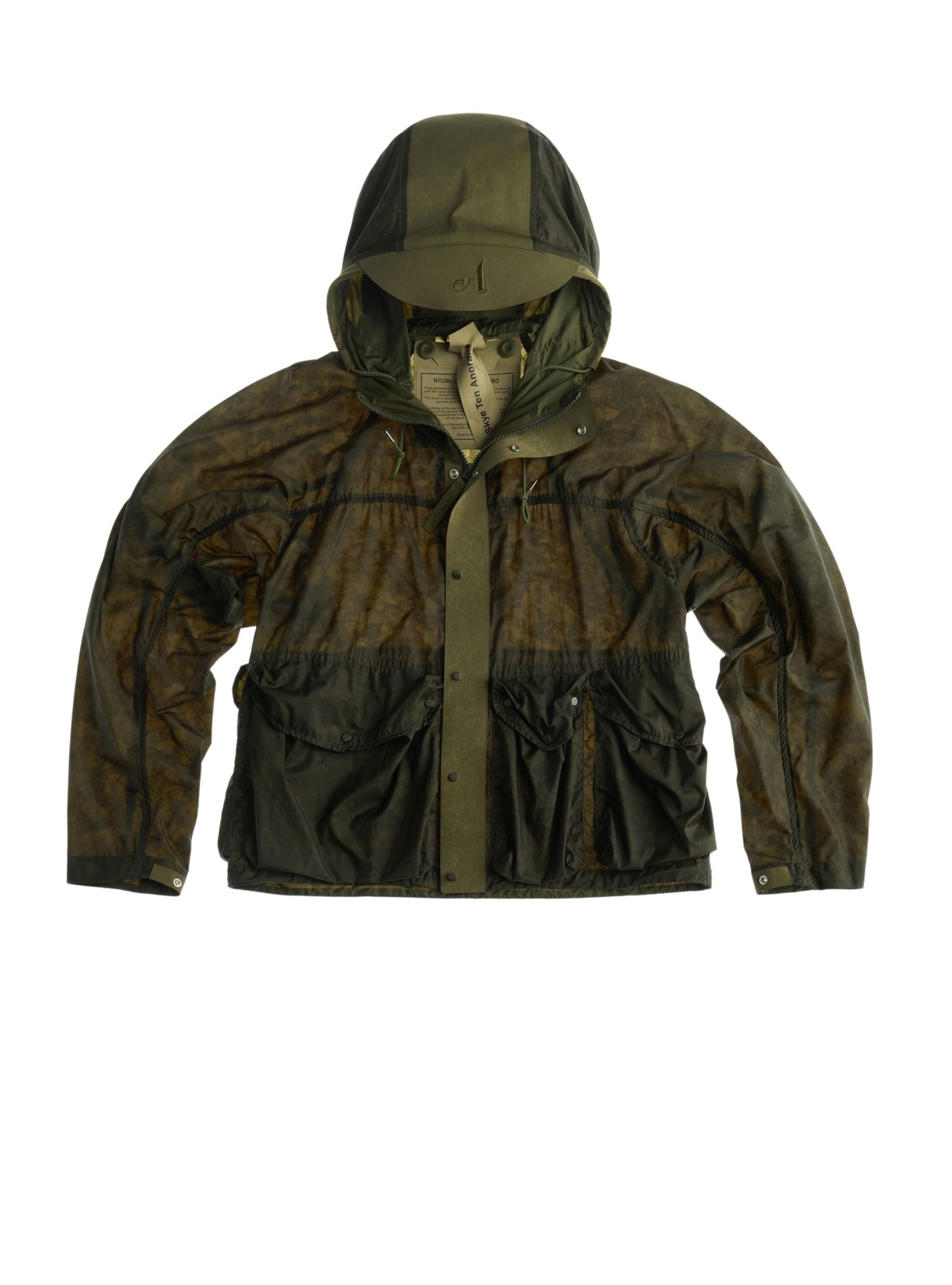 Ten c SKYE TEN ANORAK - DARK OLIVE/GREEN | Garmentory