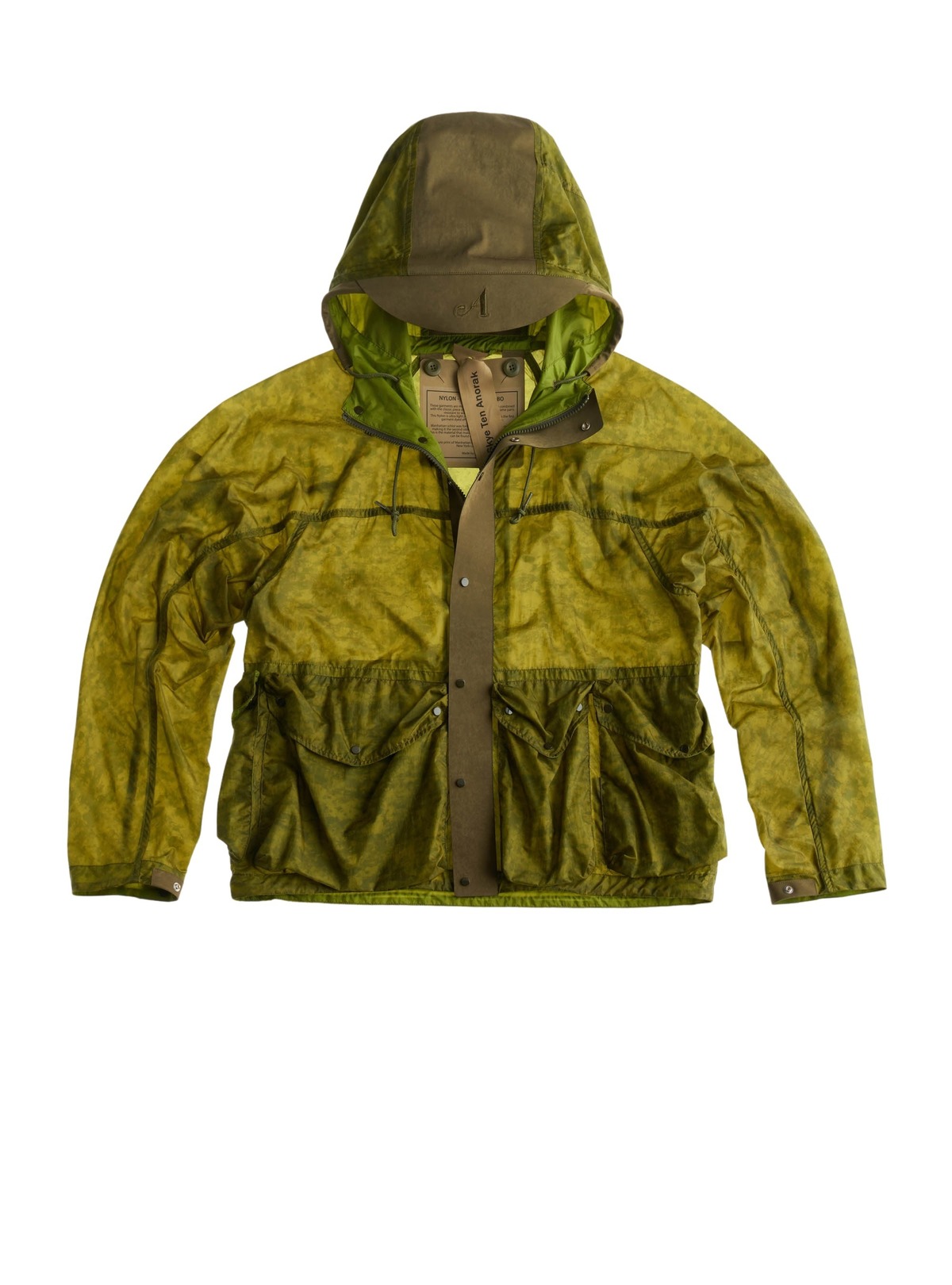 Ten c SKYE TEN ANORAK - DARK OLIVE/GREEN | Garmentory