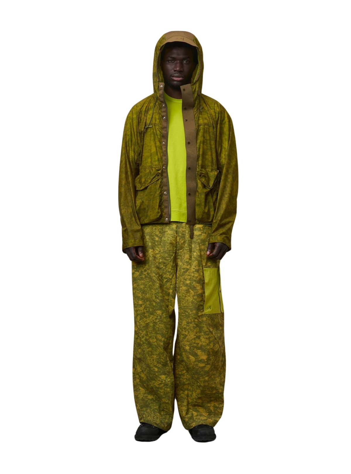 Ten c SKYE TEN ANORAK - DARK OLIVE/GREEN | Garmentory