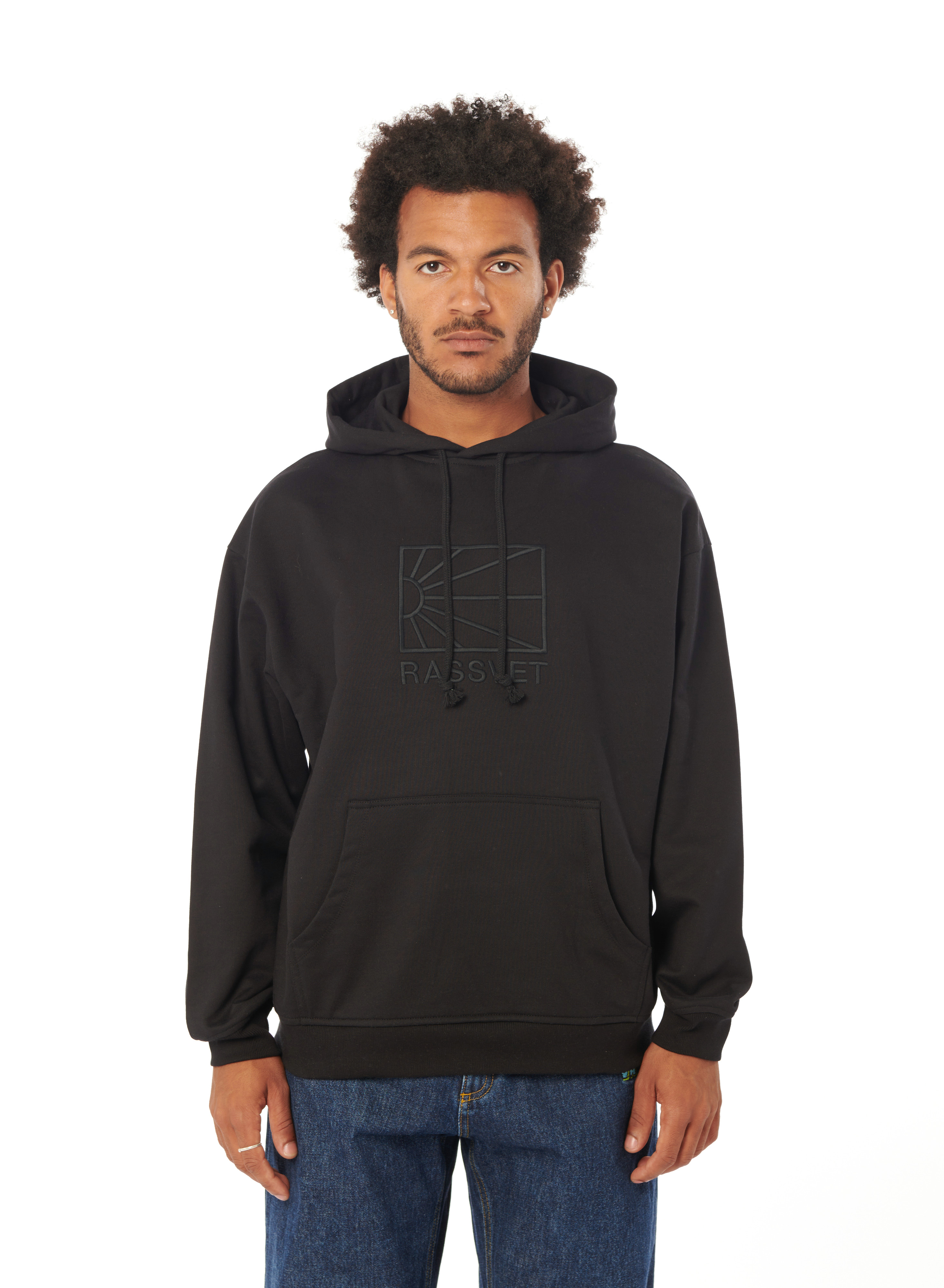 スウェット・トレーナー RASSVET LOGO HOODIE KNIT (49765) Rassvet Logo Hoodie Knit - Black | Garmentory