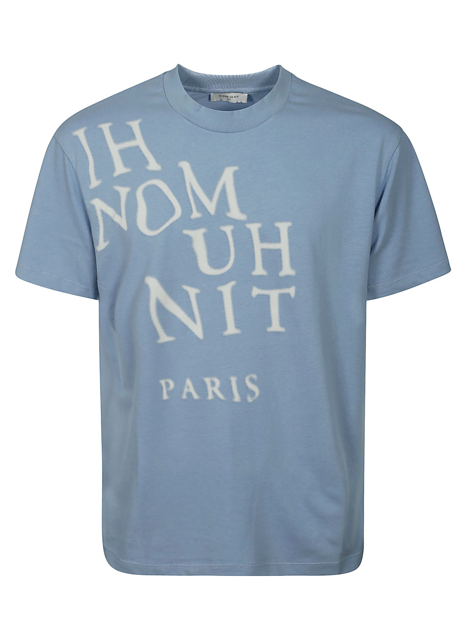 Tシャツ・カットソー IH NOM UH NIT T-SHIRT CLASSIC FIT WITH LOGO BLURRED (45221) IH NOM UH NIT Classic Fit Logo Blurred T-shirt - Sky Blue