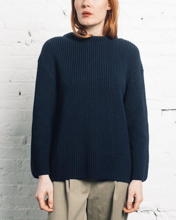 Norse Projects Hanne Heavy Sweater - Dark Navy Norse Projects Hanne Heavy Sweater - Dark Navy