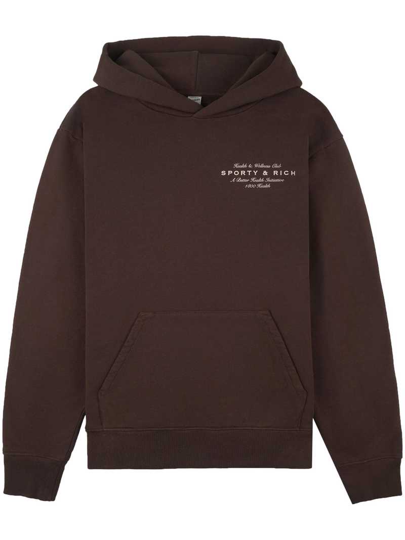 SPORTY & RICH Health Initiative Hoodie - Chocolate | Garmentory