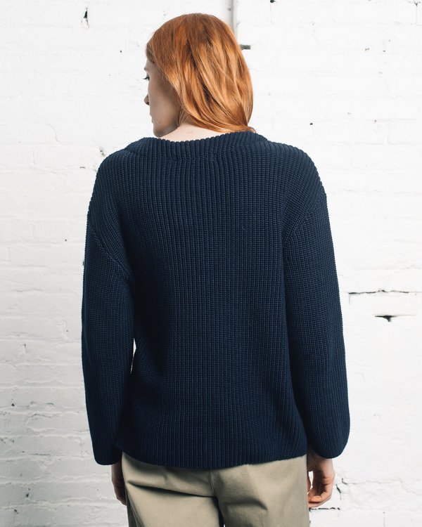 Norse Projects Hanne Heavy Sweater - Dark Navy Norse Projects Hanne Heavy Sweater - Dark Navy
