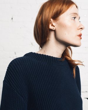 Norse Projects Hanne Heavy Sweater - Dark Navy Norse Projects Hanne Heavy Sweater - Dark Navy